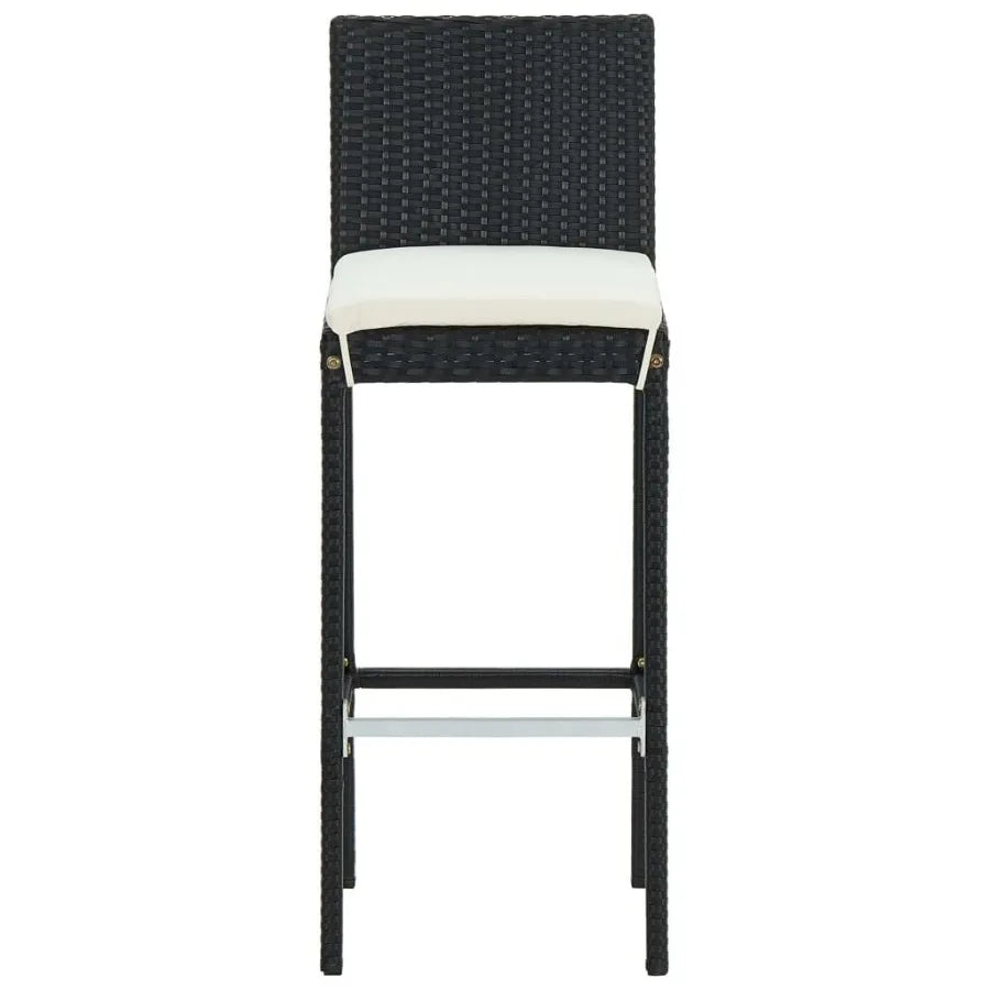 Black Rattan Bar Stools