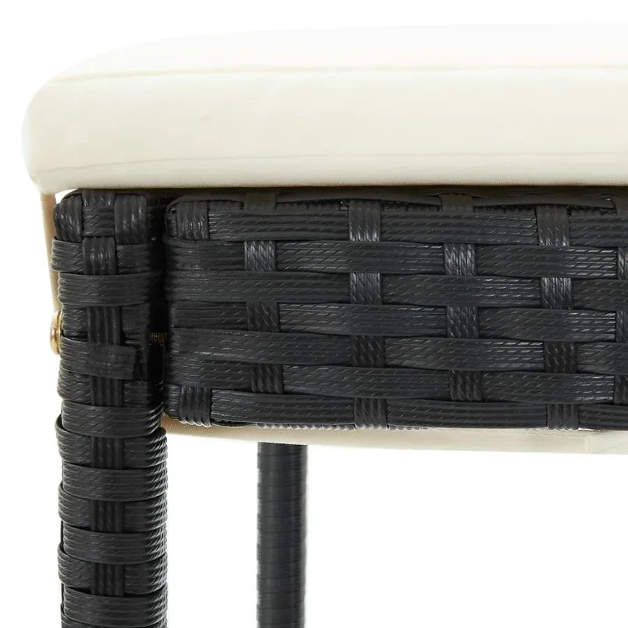 Black Rattan Bar Stools