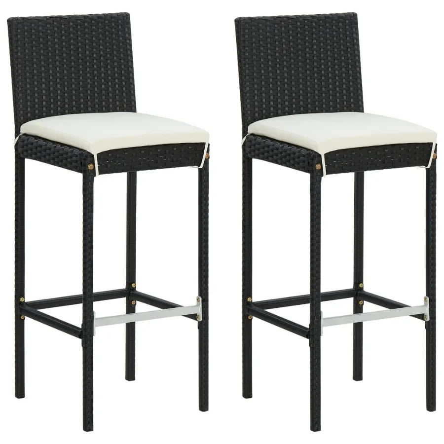 Black Rattan Bar Stools