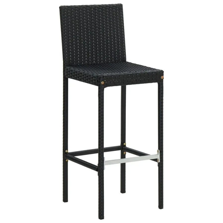Black Rattan Bar Stools