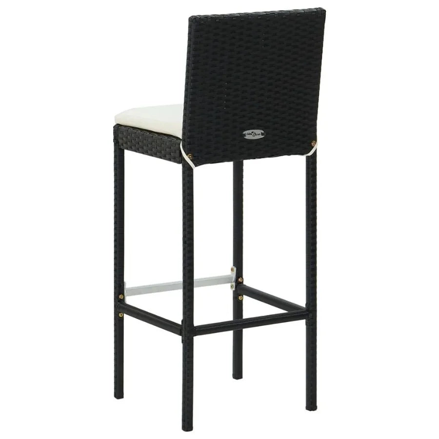 Black Rattan Bar Stools