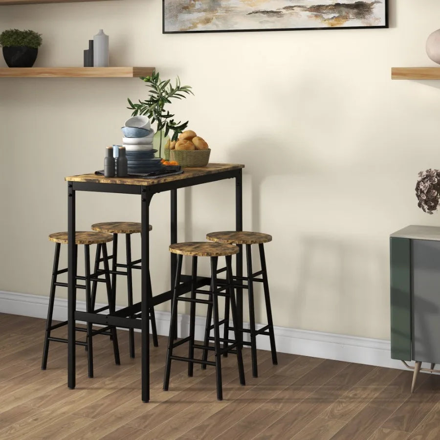 High Top Table with Bar Stools