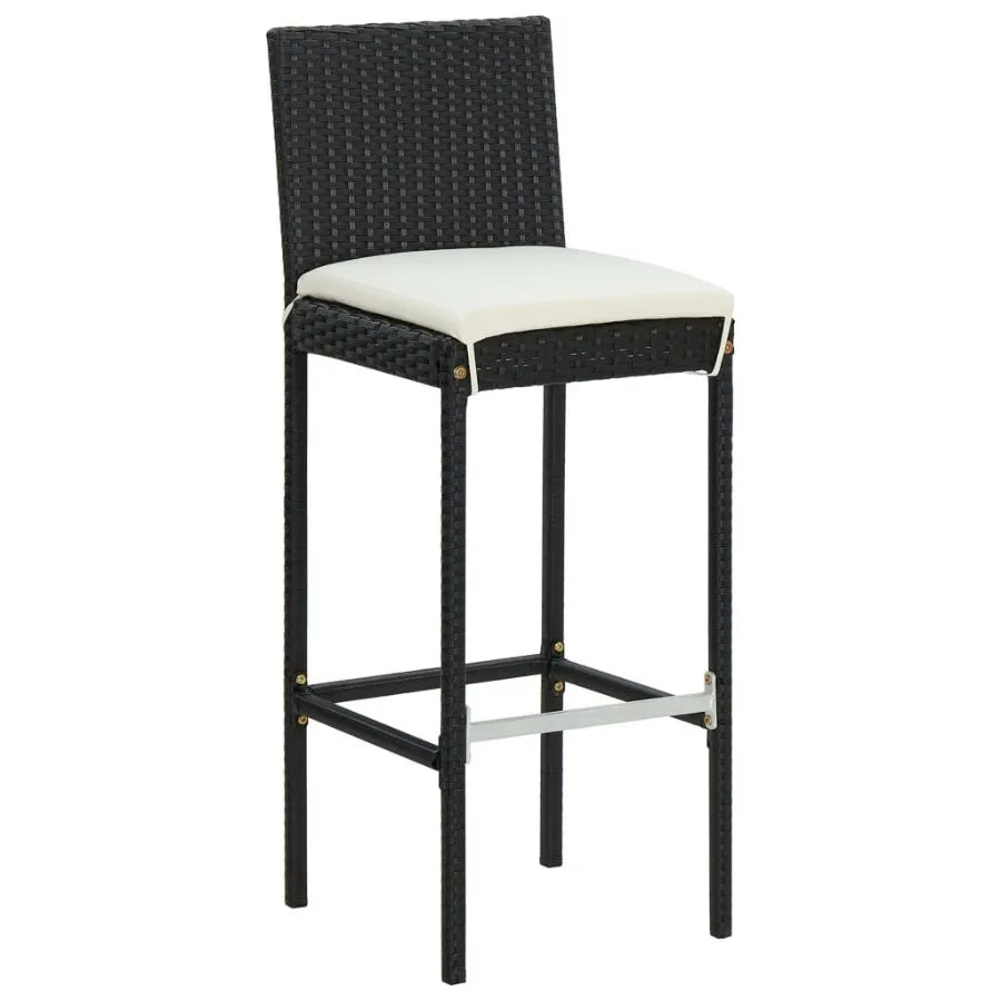 Black Rattan Bar Stools