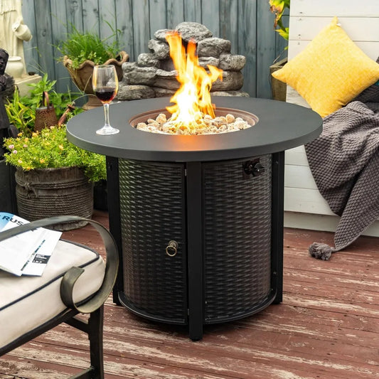 Steel Outdoor Fire Table/ with LID