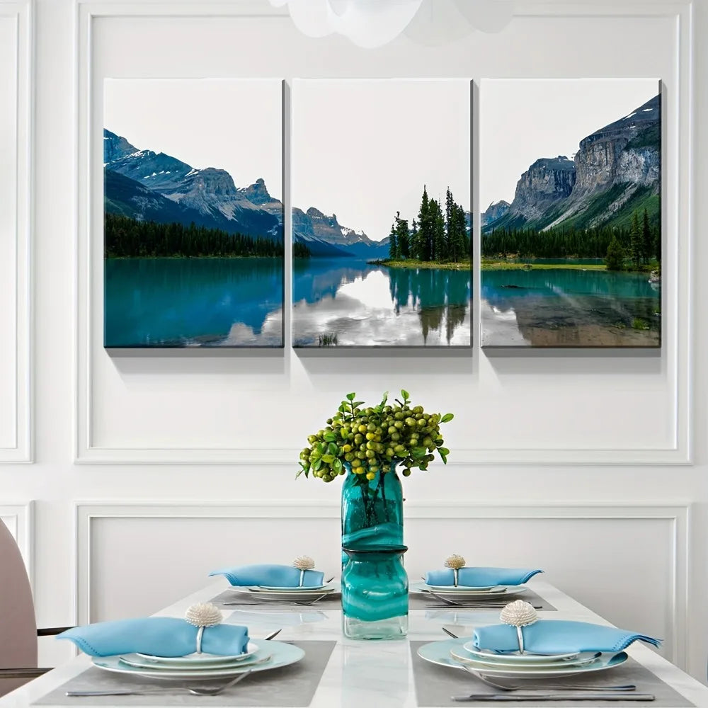 3 canvas wall art prints -