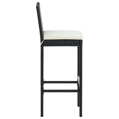 Black Rattan Bar Stools
