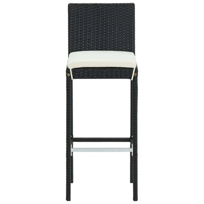 Black Rattan Bar Stools