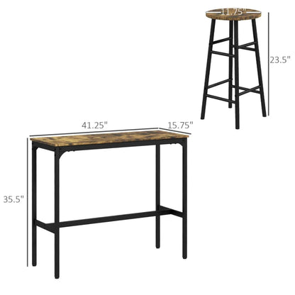 High Top Table with Bar Stools