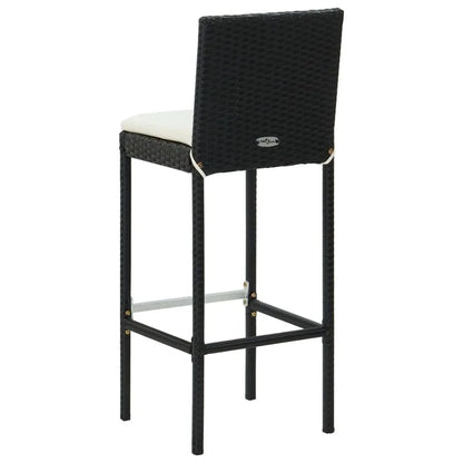Black Rattan Bar Stools