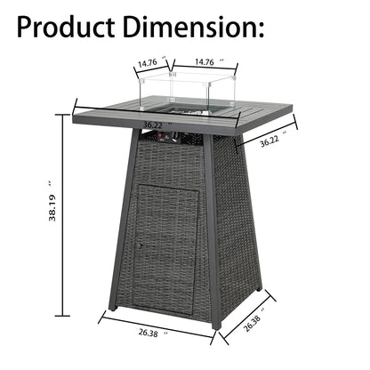 Square Fire Pit Table