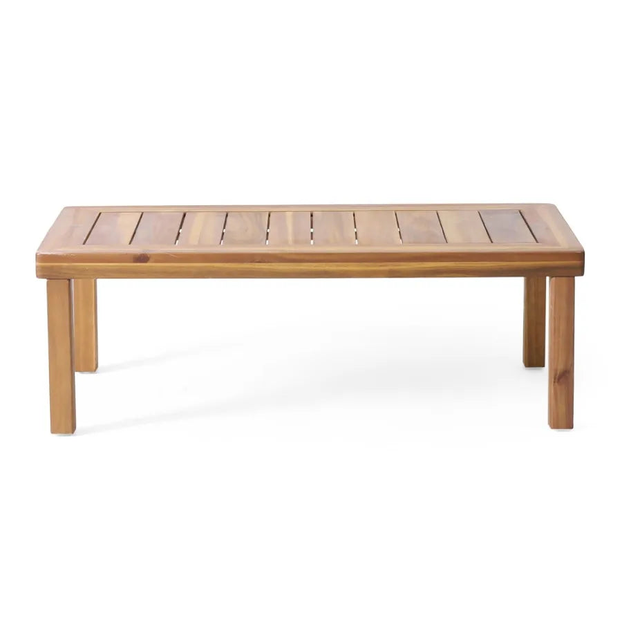 Teak Acacia Wood Loveseat and Coffee Table Set