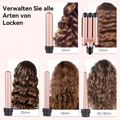 Professional Hair Curling Iron 5 in 1 Ceramic Triple Barrel Electric Heating Curler Irons Hair Waver Hair Salon Styling Tools