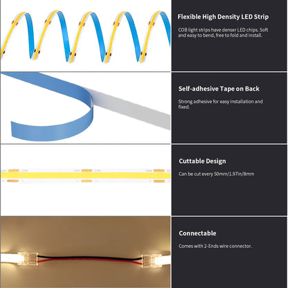 LED Strip Light/ Warm White with RF Remote