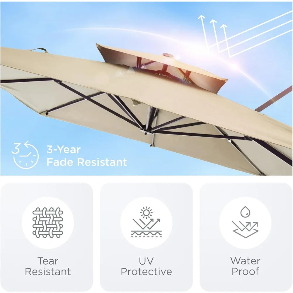 9' X 12' Cantilever Patio Umbrella