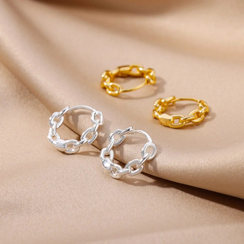 Vintage Square Hoop Earrings