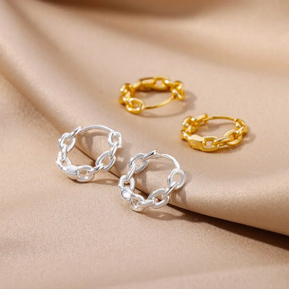 Vintage Square Hoop Earrings