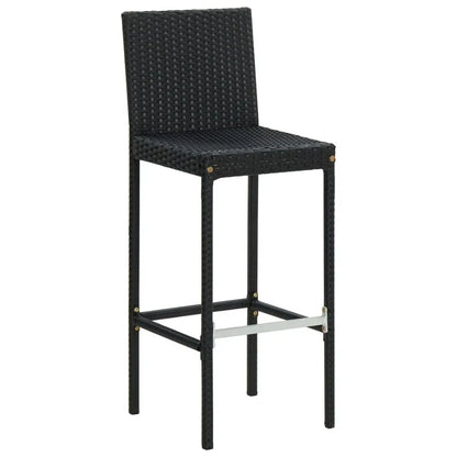 Black Rattan Bar Stools