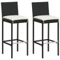 Black Rattan Bar Stools