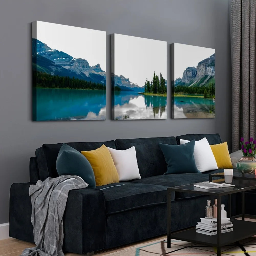 3 canvas wall art prints -