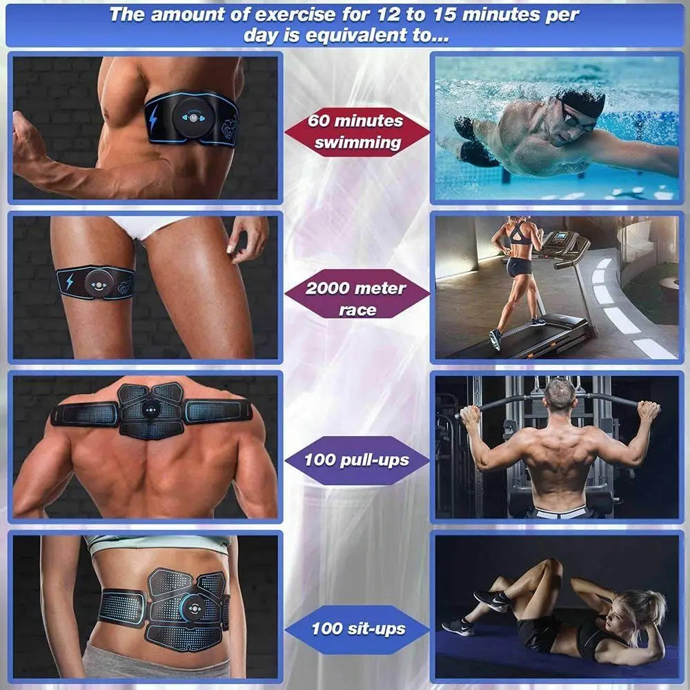Rechargeable Abdominal Training/ Electric Slimming Patch Body Shaping Massager