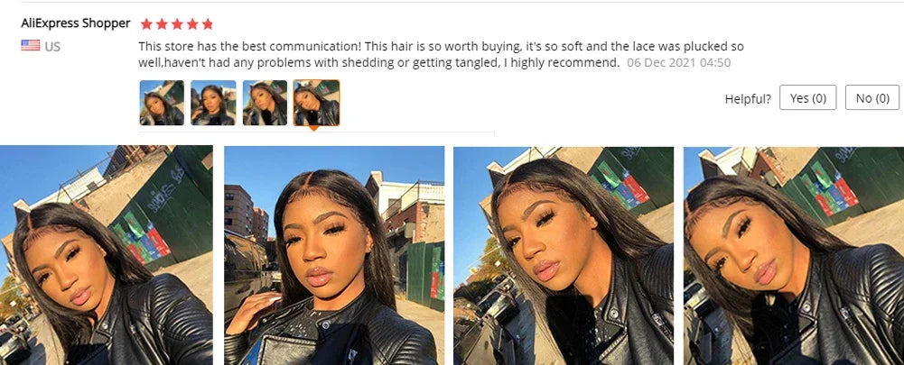 Straight V Part Wig 100% Human Hair 1