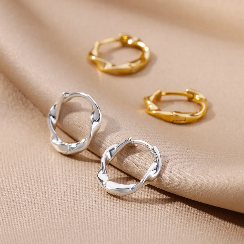 Vintage Square Hoop Earrings