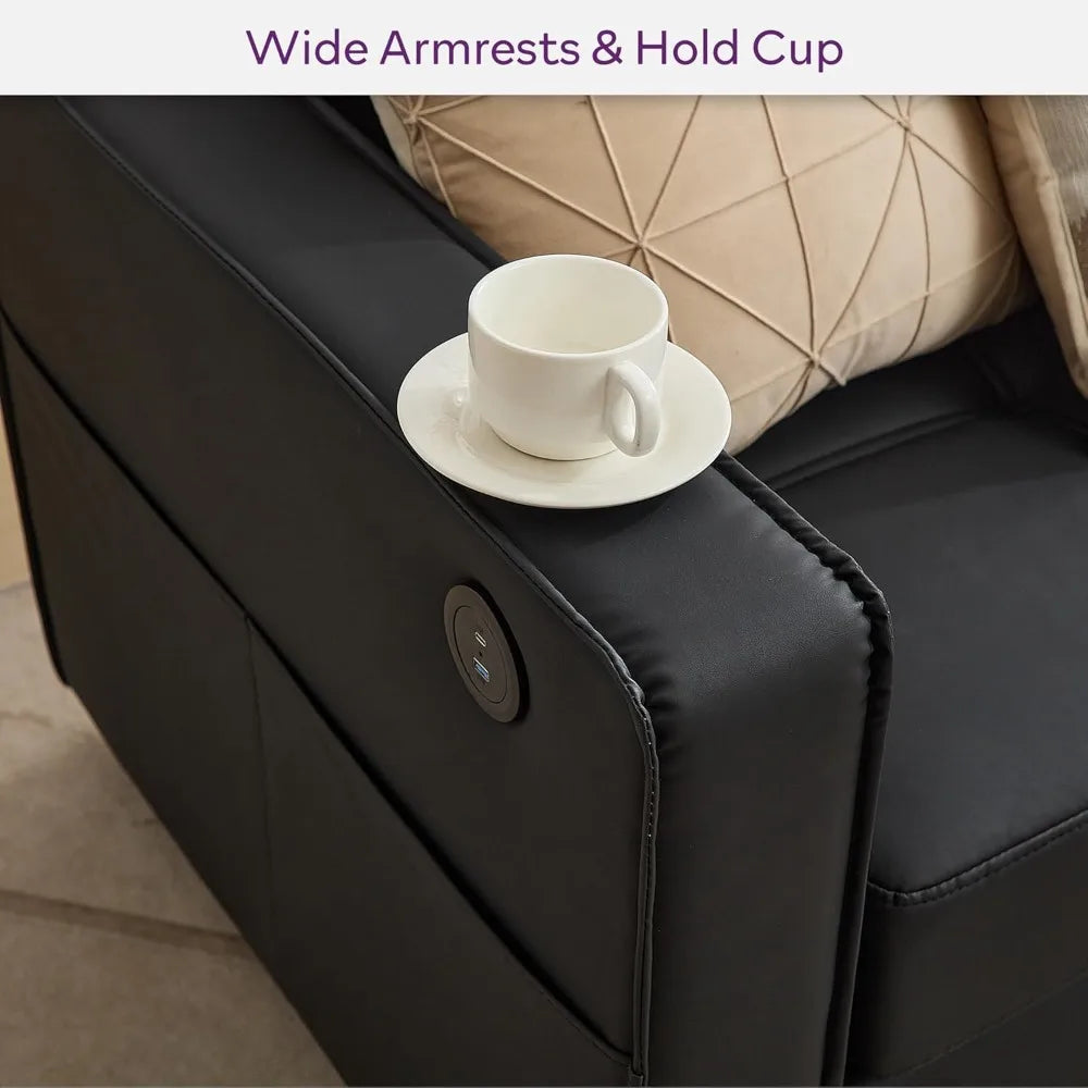 Faux Leather Sofa Couch