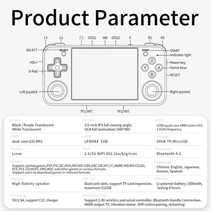 Retro Game Linux System Portable Console