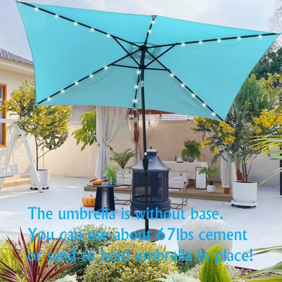 Solar LED Lighted Umbrellas