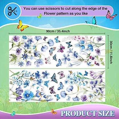 Flowers, Butterflies Wall Decals