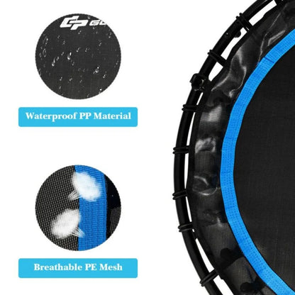 Foldable Fitness Rebounder with Resistance Bands