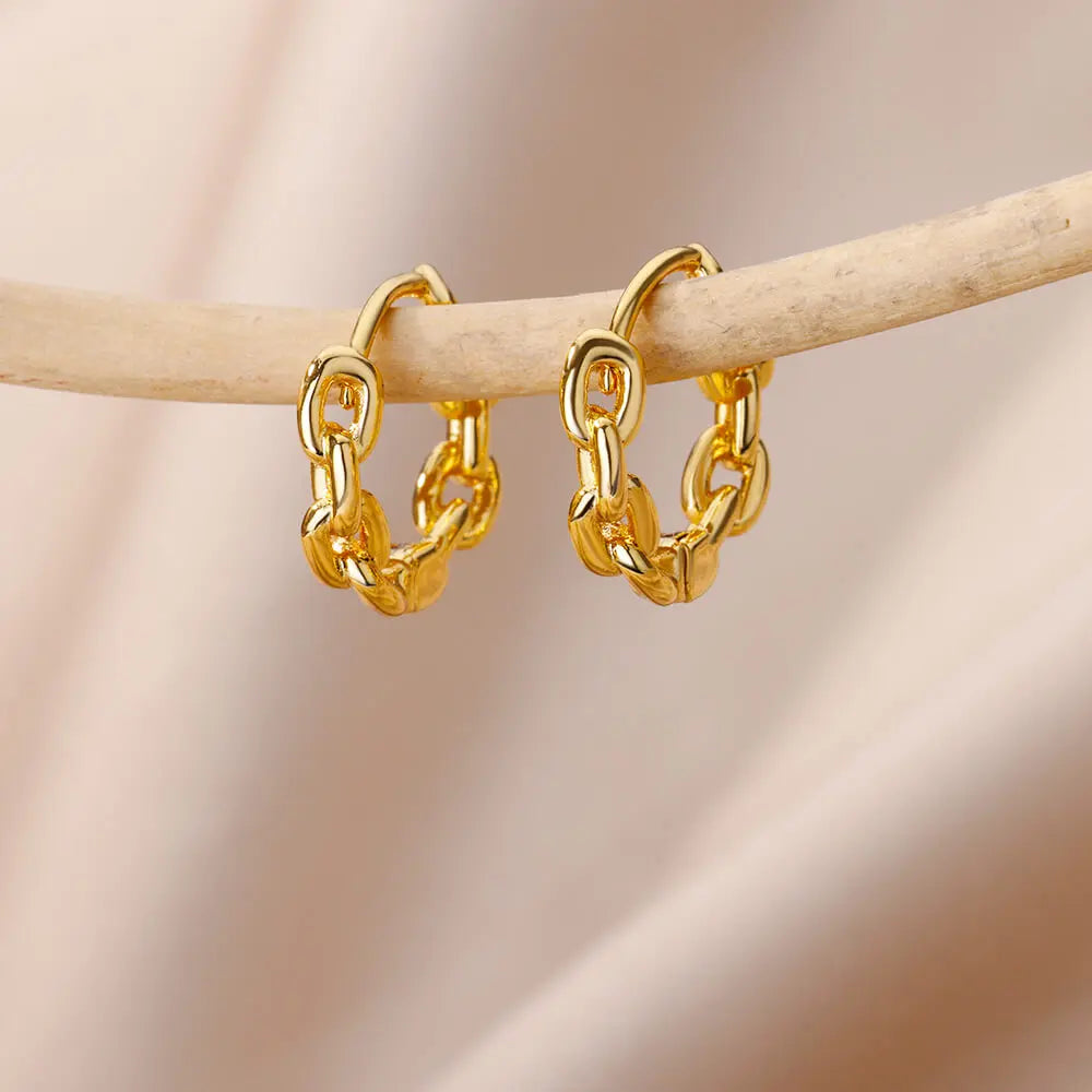 Vintage Square Hoop Earrings