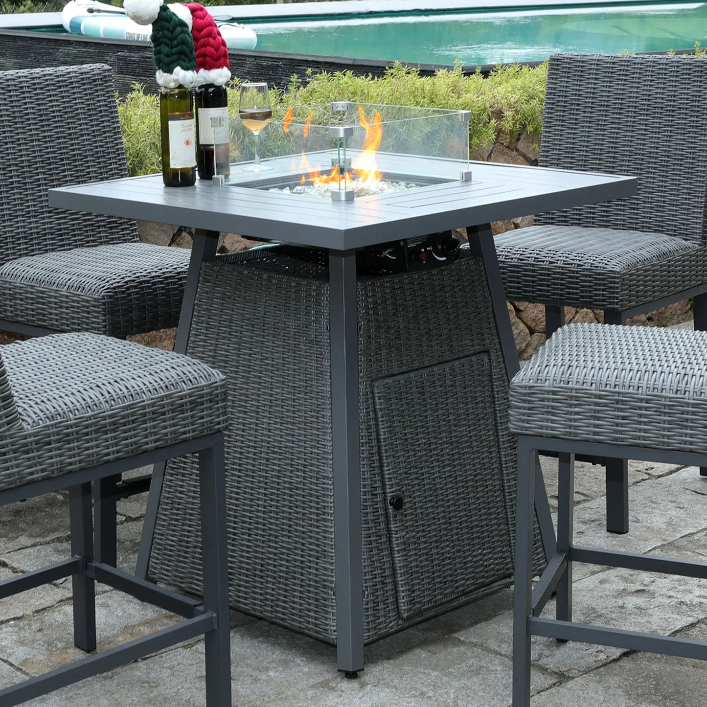 Square Fire Pit Table