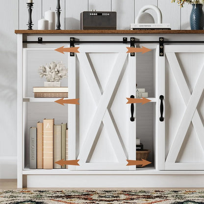 Farmhouse Coffee Bar with Sliding Barn Doors