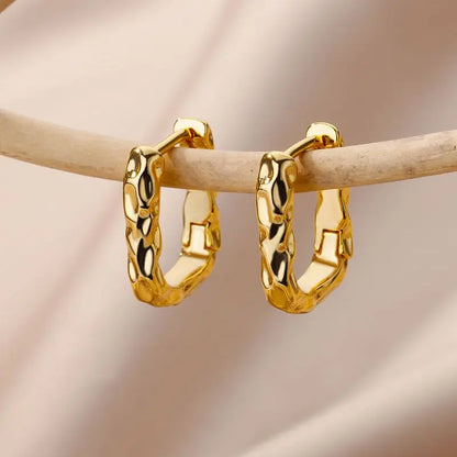 Vintage Square Hoop Earrings