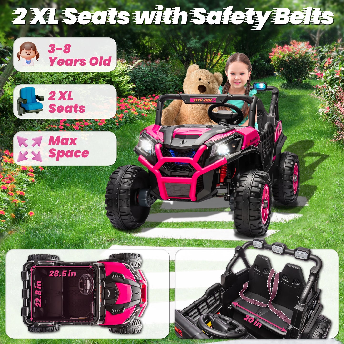 24V XL 2 Seater Ride on Toys Car