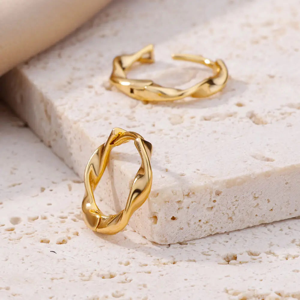 Vintage Square Hoop Earrings