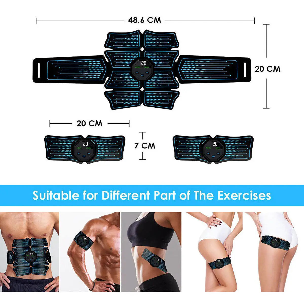Rechargeable Abdominal Training/ Electric Slimming Patch Body Shaping Massager