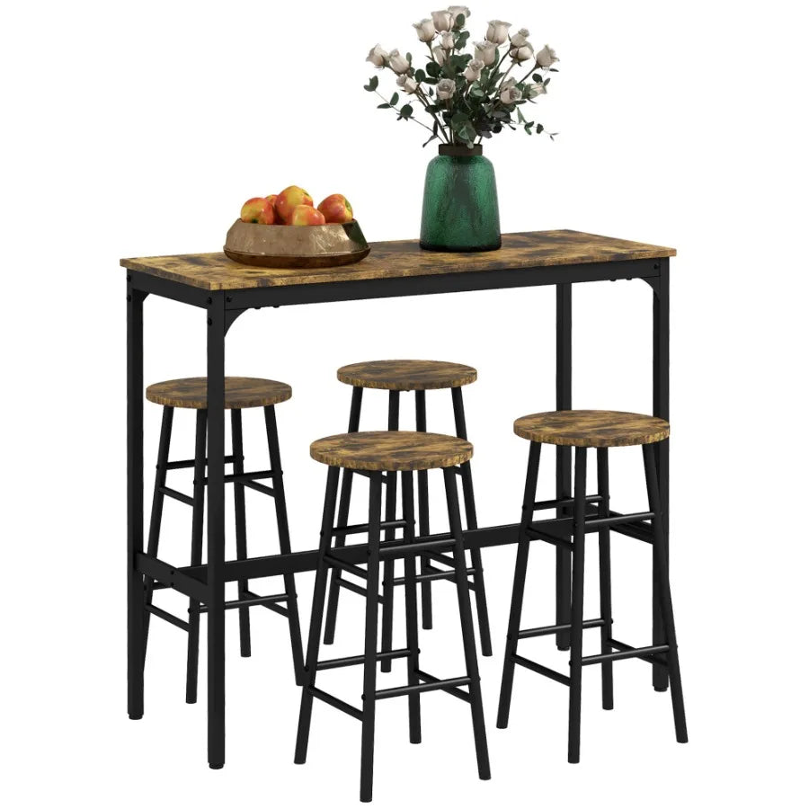 High Top Table with Bar Stools