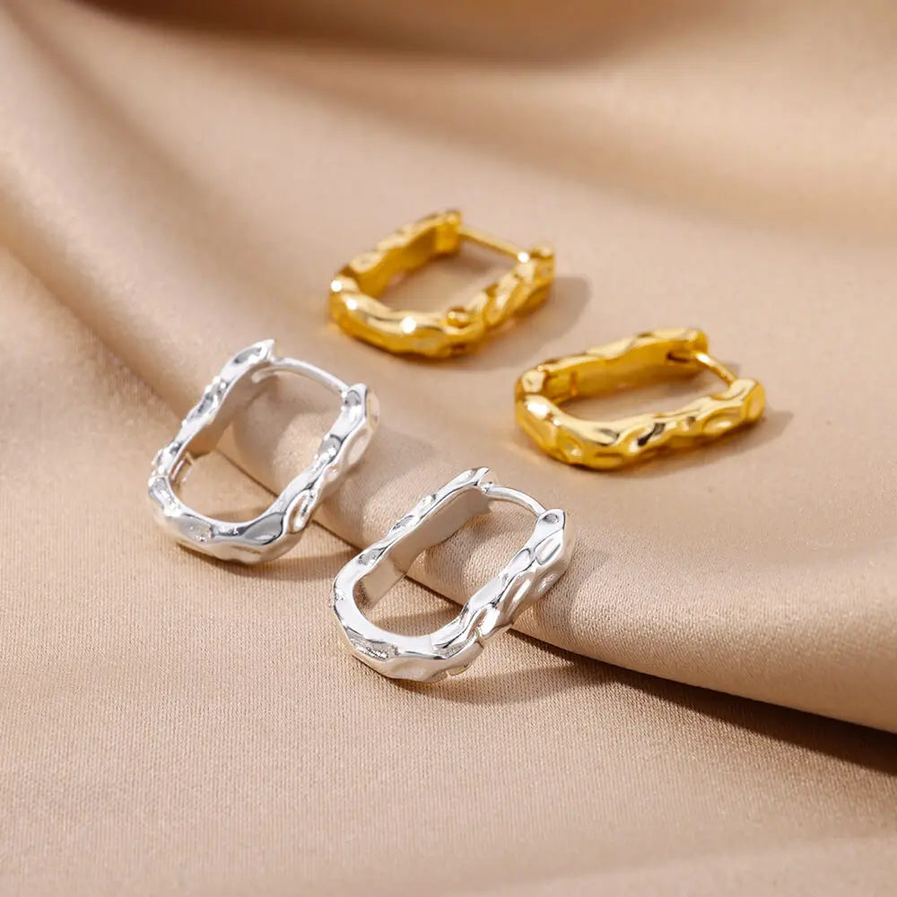 Vintage Square Hoop Earrings