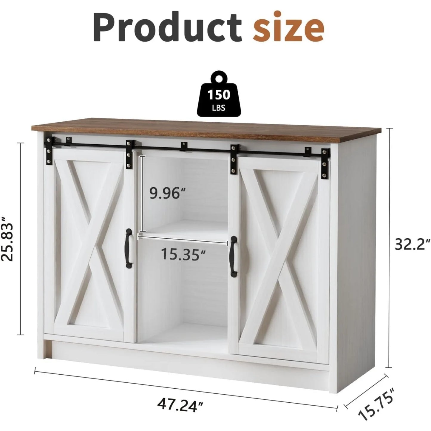 Farmhouse Coffee Bar with Sliding Barn Doors