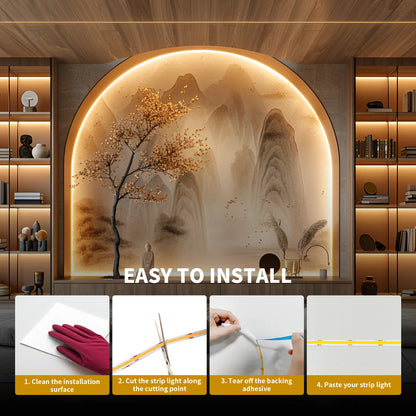 LED Strip Light/ Warm White with RF Remote