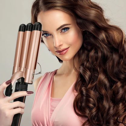 Professional Hair Curling Iron 5 in 1 Ceramic Triple Barrel Electric Heating Curler Irons Hair Waver Hair Salon Styling Tools