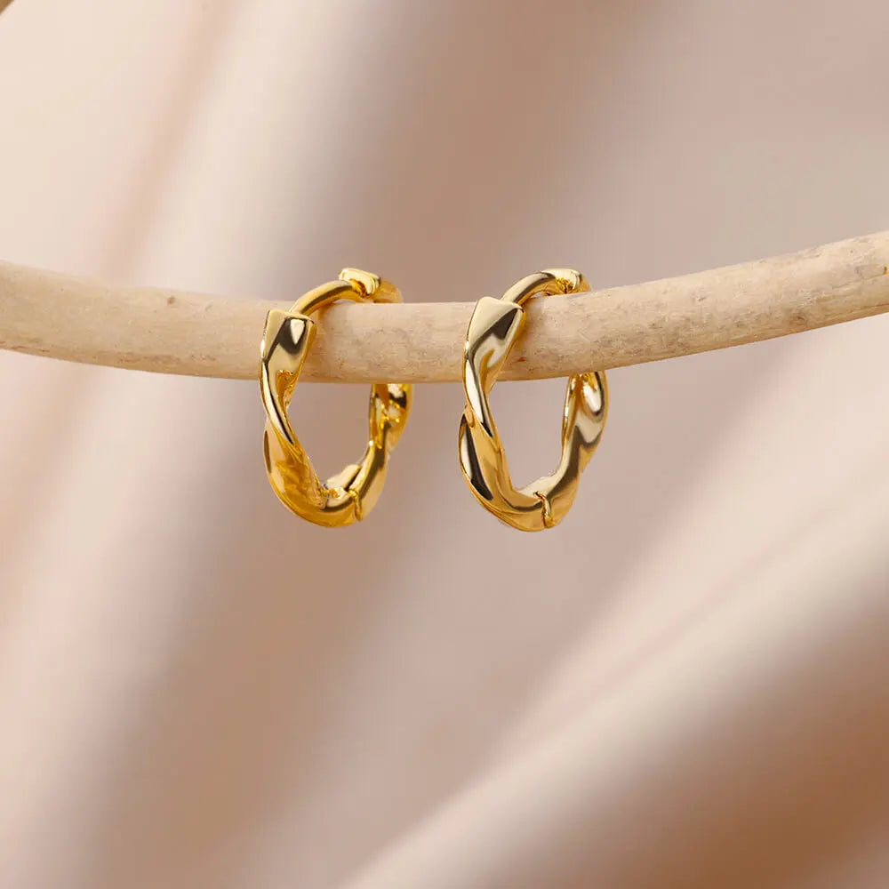 Vintage Square Hoop Earrings
